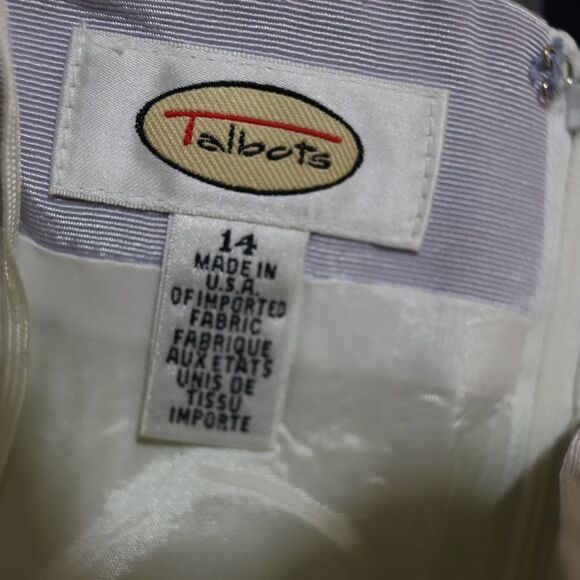 Talbots Vintage y2k Seersucker Green Striped Strapless Dress Pin Up 14 - Picture 12 of 15